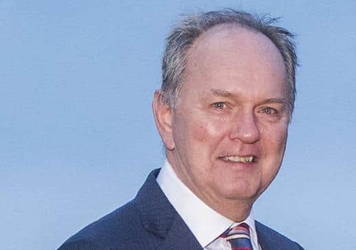 St Andrews Links Trust chief exectuvie Euan Loudon, left, with Martin Slumbers of the R&A.