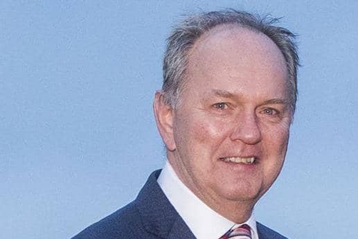St Andrews Links Trust chief exectuvie Euan Loudon, left, with Martin Slumbers of the R&A.