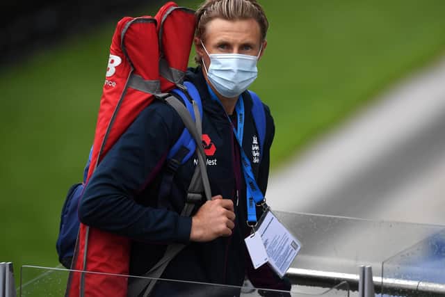 England captain Joe Root arrives for a net session at Emirates Old Trafford ahead of the second Test. Picture: Gareth Copley/Getty
