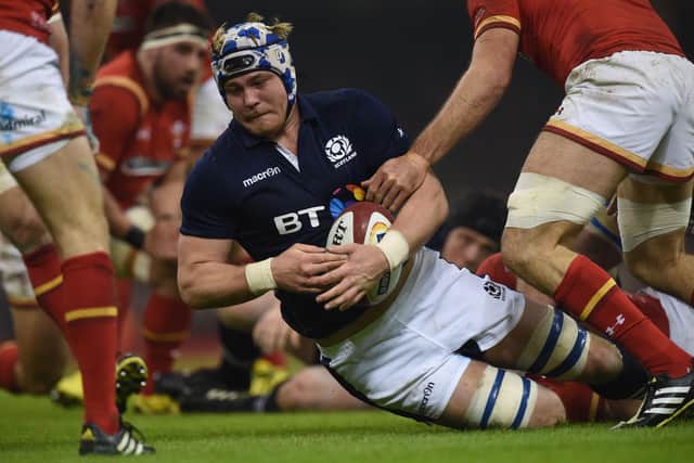 Former Scotland No 8 David Denton was forced to retire from professional rugby at the age of 29 after an 11-month battle with concussion. Picture: Paul Ellis/AFP via Getty Images