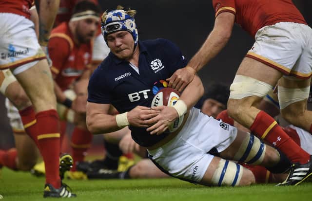 Former Scotland No 8 David Denton was forced to retire from professional rugby at the age of 29 after an 11-month battle with concussion. Picture: Paul Ellis/AFP via Getty Images