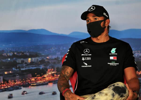 World Champion Lewis Hamilton during the drivers’ press conference in Budapest. Picture: xpbimages.com/AFP