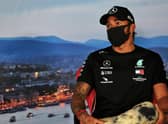 World Champion Lewis Hamilton during the drivers’ press conference in Budapest. Picture: xpbimages.com/AFP
