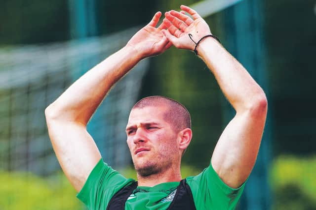 Alex Gogic is glad to be back in training, after the unwanted lay-off due to the coronavirus crisis. Photograph: SNS