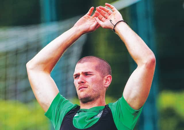 Alex Gogic is glad to be back in training, after the unwanted lay-off due to the coronavirus crisis. Photograph: SNS