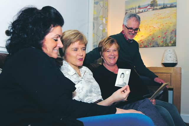 Sturgeon with her mum Joan, dad Robin and sister Gillian Owens. Picture: Lisa Ferguson
