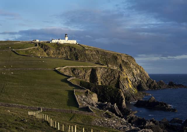 Sumburgh Head Lighthouse on the Shetland Islands. The Super Puma crash occurred at the islands' Sumburgh Airport in 2013
