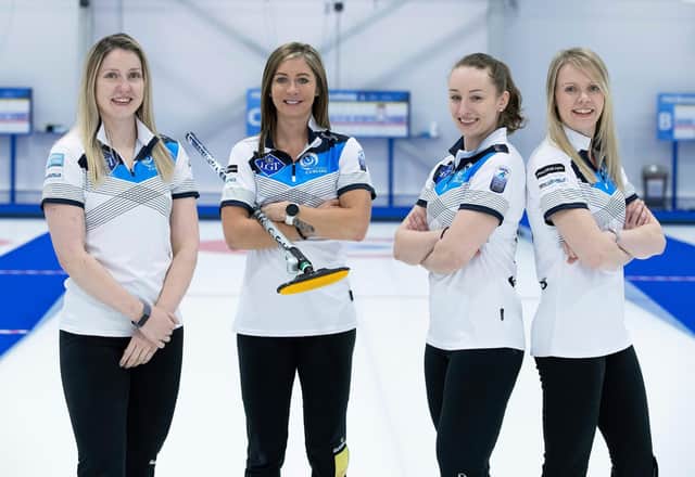 Eve Muirhead, second left, is eyeing European glory with her rink in Norway this November. Picture: Graeme Hart/Perthshire Picture Agency