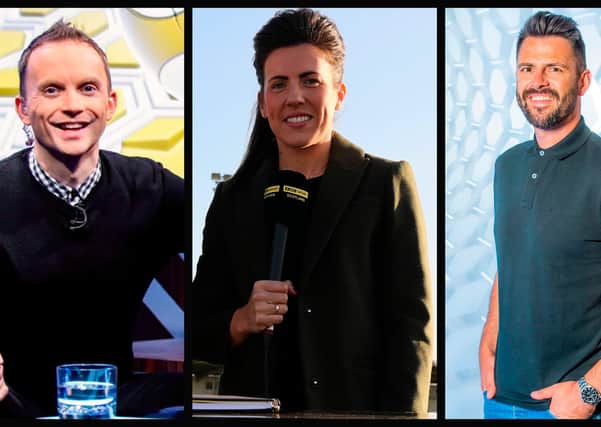 Sportscene presentersJonathan Sutherland, Leanne Crichton and Steven Thompson.