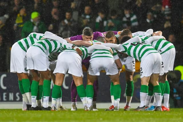 The Celtic 'huddle' has been a familiar sight for the last 25 years. Picture: Craig Foy/SNS Group