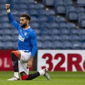 Connor Goldson has received criticism in some quarters for taking a knee ahead of Rangers’ pre-season friendlies. Picture: SNS