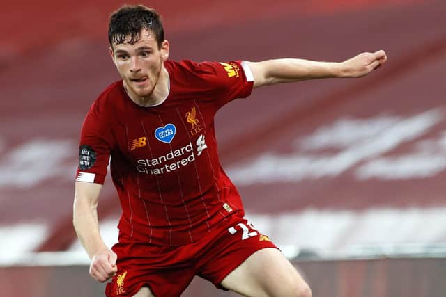 Andy Robertson is a Premier League winner with Liverpool. Picture: Phil Noble/NMC Pool/PA Wire