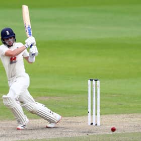 Ollie Pope plays a confident stroke to leg on day one of the third Test. Picture: Michael Steele/NMC Pool/PA Wire