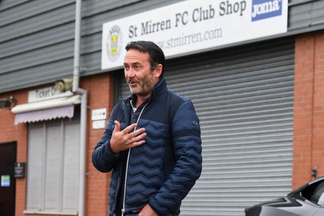St Mirren chairman Gordon Scott leaves The Simple Digital Arena, where seven of the club's coaching staff initially tested positive for coronavirus. Picture: SNS