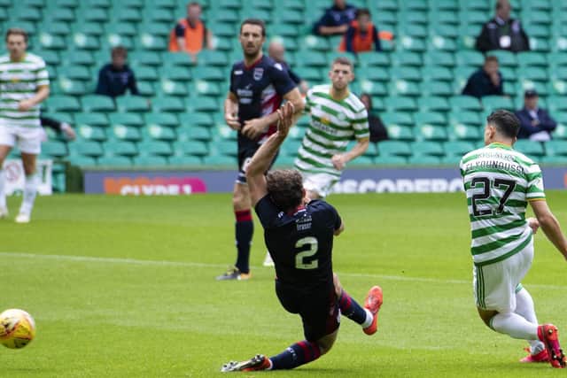 Winger Mohamed Elyounoussi scores to make it 2-0 against Ross County.