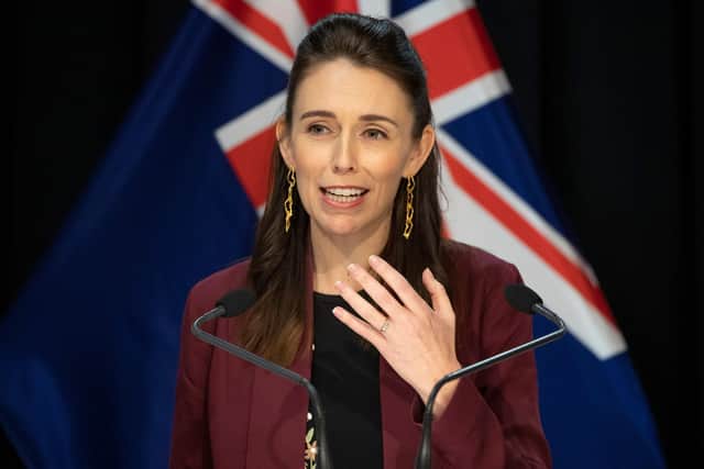 New Zealand's Prime Minister Jacinda Ardern briefs the media about the Covid-19 coronavirus situation. Picture: Mark Mitchell/AFP via Getty Images