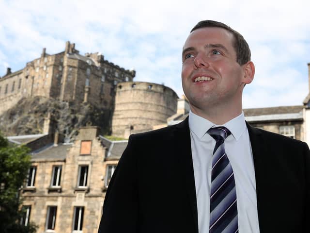 Scottish Conservative MP Douglas Ross in Edinburgh, after he confirmed he would stand for leader of the Scottish Conservatives