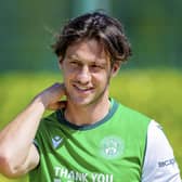 Joe Newell at a pre-match briefing at East Mains yesterday, ahead of today’s match with Kilmarnock. Picture: SNS.