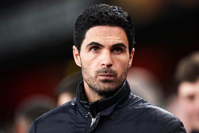 Mikel Arteta will lead his Arsenal side out at Wembley to face Chelsea. Picture: John Walton/PA Wire