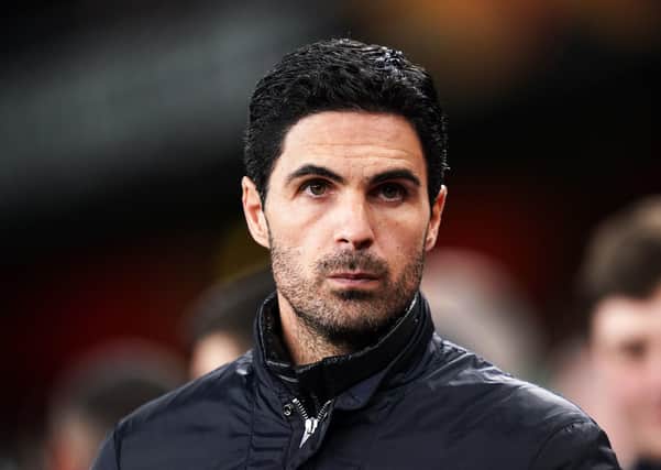 Mikel Arteta will lead his Arsenal side out at Wembley to face Chelsea. Picture: John Walton/PA Wire