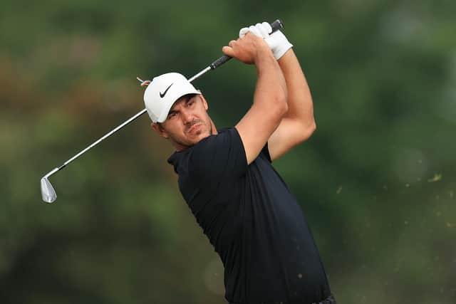 Brooks Koepka plays a shot on the tenth hole during the second round at TPC Southwind. Picture: Andy Lyons/Getty