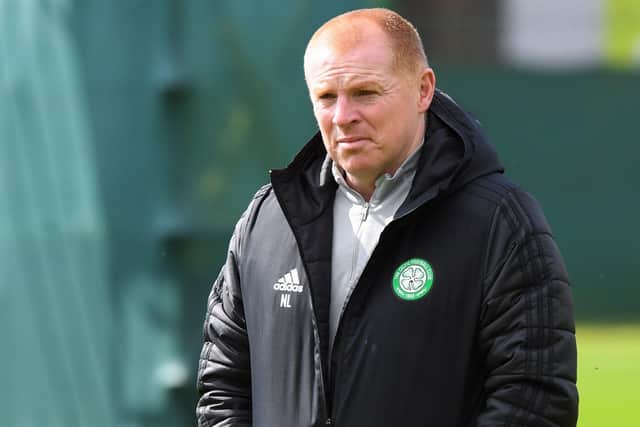 Celtic manager Neil Lennon watches his squad train. Picture: Alan Harvey/SNS