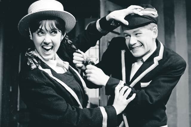 Brian Marjoribanks and Morag Forsyth in The Happiest Days of Your Life, December 1964.