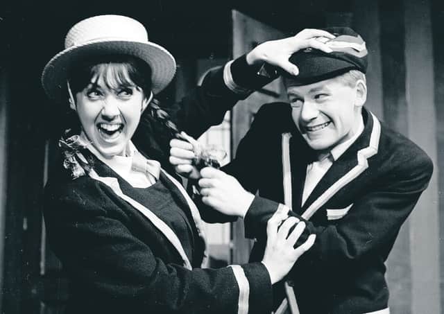 Brian Marjoribanks and Morag Forsyth in The Happiest Days of Your Life, December 1964.