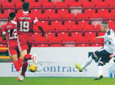 Rangers' Ryan Kent sweeps home the only goal of the game at Pittodrie. Picture: Andrew Milligan/Getty Images