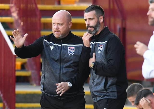 The ambition for Ross County co-managers Steve Ferguson, left, and Stuart Kettlewell is no longer simply to survive in the Premiership. Picture: SNS.