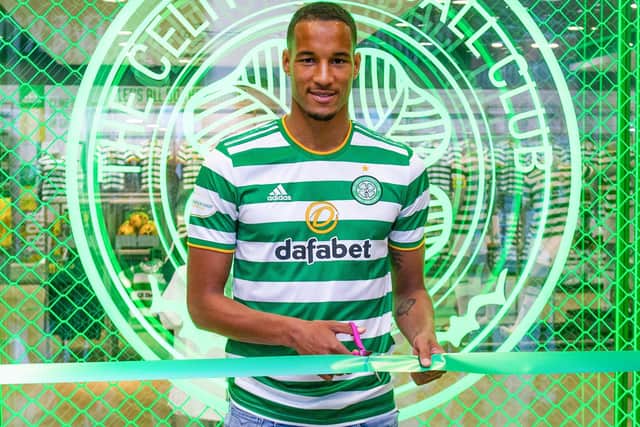 Christopher Jullien at the reopening of the Celtic superstore. Picture: Mark Scates / SNS