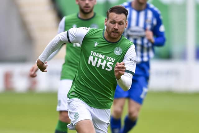 Martin Boyle started the season with a bang, scoring twice in Hibs’ 2-1 win over Kilmarnock. Picture: SNS