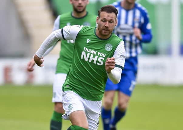 Martin Boyle started the season with a bang, scoring twice in Hibs’ 2-1 win over Kilmarnock. Picture: SNS