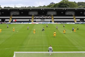 St Mirren and Livingston players take a knee ahead of Saturday's match. Picture: Alan Harvey / SNS