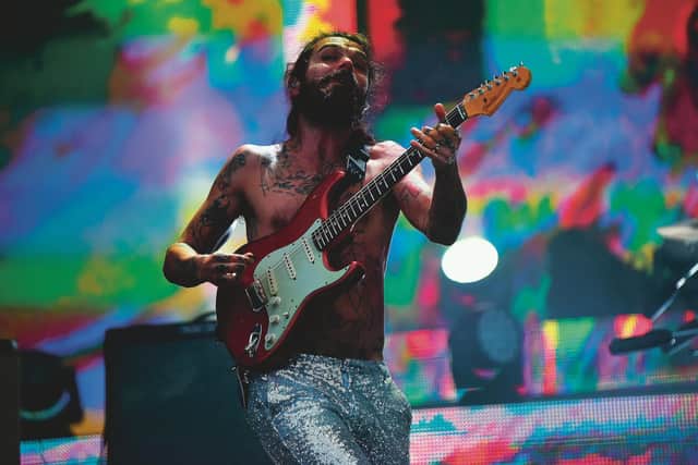 Simon Neil on the main stage at TRNSMT festival, Glasgow, 2017. Picture: Andy Buchanan/AFP via Getty Images