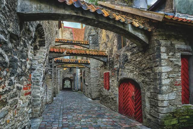 Katariina Kait, St Catherine's Passage, is a historical cobbled street in old town Tallinn