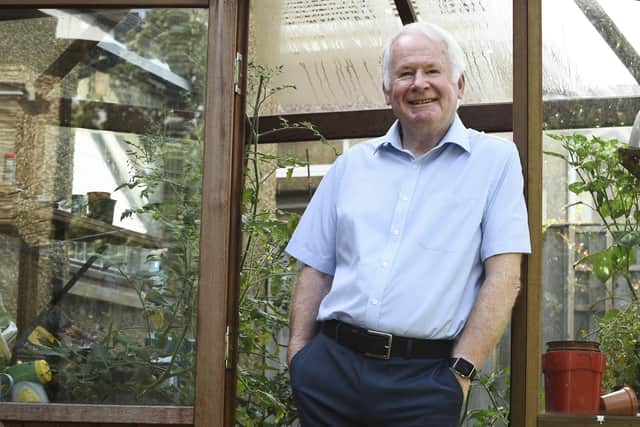 Now 78, Brian Marjoribanks in his garden at his home in Falkirk. Picture: Lisa Ferguson