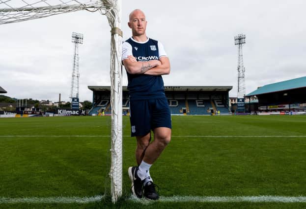 Charlie Adam  at Dens Park after being unveiled as Dundee's new signing.