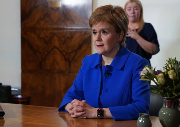 Nicola Sturgeon announces the new restrictions last week