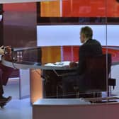 UK Health Secretary Matt Hancock being interviewed by host Andrew Marr