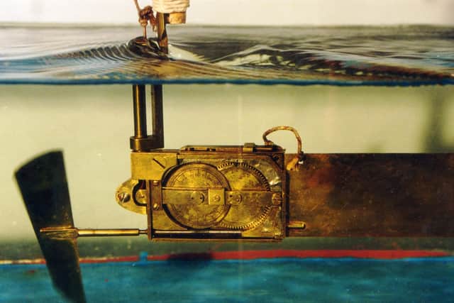 The brass water flow meter made for the Stevensons