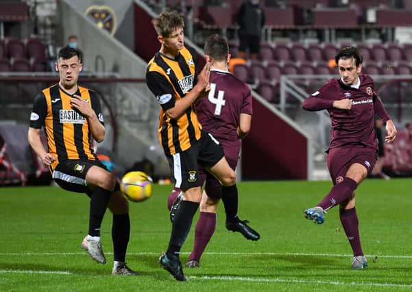 Hearts' Jamie Walker makes it 3-0 during the pre-season friendly against East Fife at Tynecastle. Picture: Craig Foy/SNS