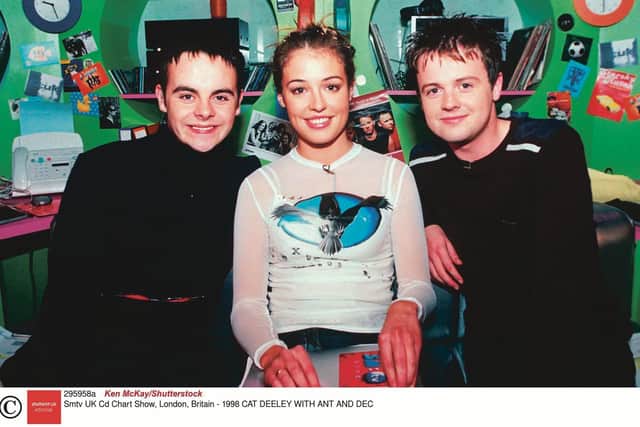 With Ant and Dec on SMTV Live in 1998
