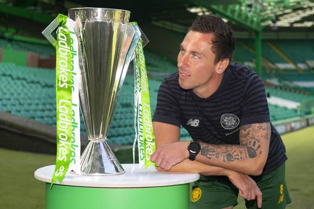 Celtic captain Scott Brown has captained Celtic to nine consecutive title. Picture: SNS