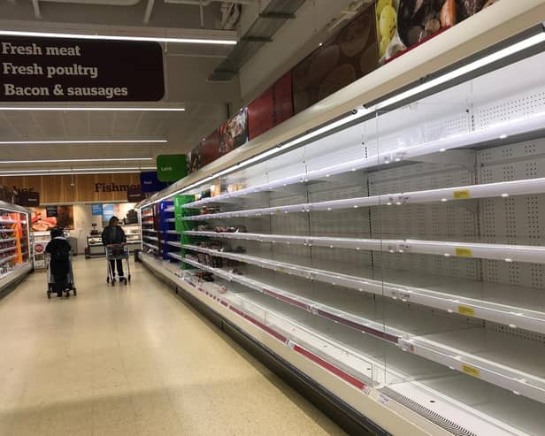 Empty shelves at Sainsbury's in Cameron Toll in Edinburgh. Critics fear this scenario could become a regular occurrence if a deal is not struck with the EU for Britain's post-Brexit future