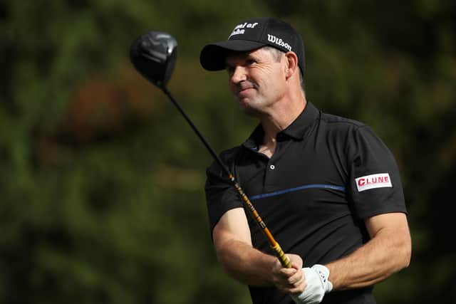European Ryder Cup captain Padraig Harrington during a practice round at the Irish Open. Picture: Brian Lawless/PA Wire