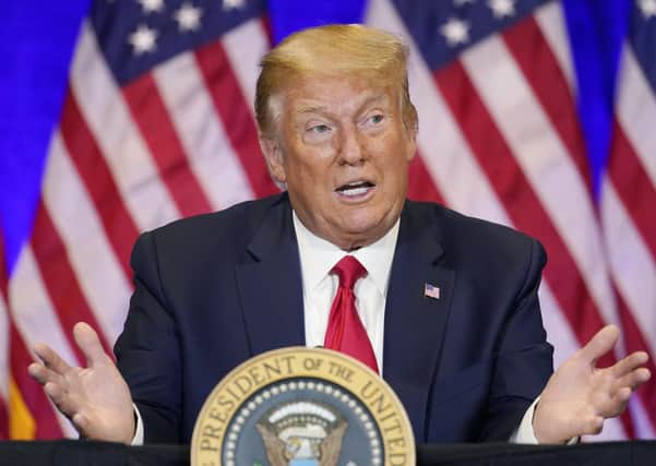Donald Trump told the extremist Proud Boys group to 'stand by' after being asked to condemn white supremacists and militia groups (Picture: Andrew Harnik/AP)