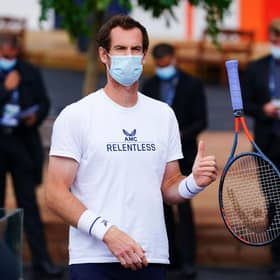 Andy Murray waits to go on to a practice court at Roland Garros. Picture: Javier Garcia/BPI/Shutterstock