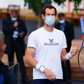 Andy Murray waits to go on to a practice court at Roland Garros. Picture: Javier Garcia/BPI/Shutterstock