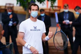 Andy Murray waits to go on to a practice court at Roland Garros. Picture: Javier Garcia/BPI/Shutterstock